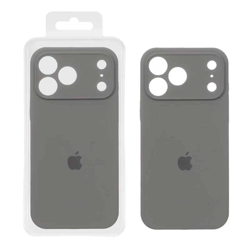 قاب سیلیکونی پاک کنی محافظ لنزدار اورجینال Apple iPhone 17 Pro Max - خاکستری (پک اصلی) - تصویر 2