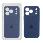 قاب سیلیکونی پاک کنی محافظ لنزدار اورجینال Apple iPhone 17 Pro - سرمه ای (پک اصلی)