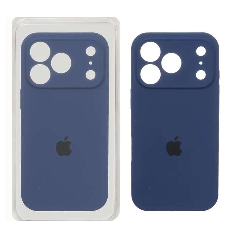 قاب سیلیکونی پاک کنی محافظ لنزدار اورجینال Apple iPhone 17 Pro - سرمه ای (پک اصلی) - تصویر 2