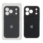 قاب سیلیکونی پاک کنی محافظ لنزدار اورجینال Apple iPhone 17 Pro - مشکی (پک اصلی)