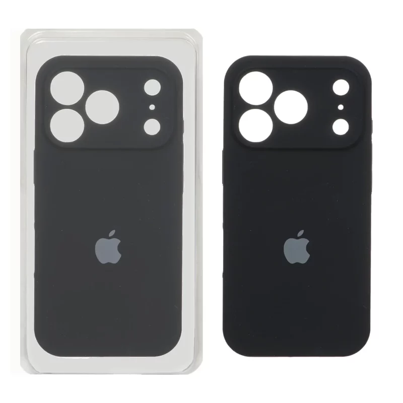 قاب سیلیکونی پاک کنی محافظ لنزدار اورجینال Apple iPhone 17 Pro - مشکی (پک اصلی) - تصویر 2