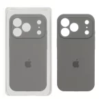 قاب سیلیکونی پاک کنی محافظ لنزدار اورجینال Apple iPhone 17 Pro - خاکستری (پک اصلی)
