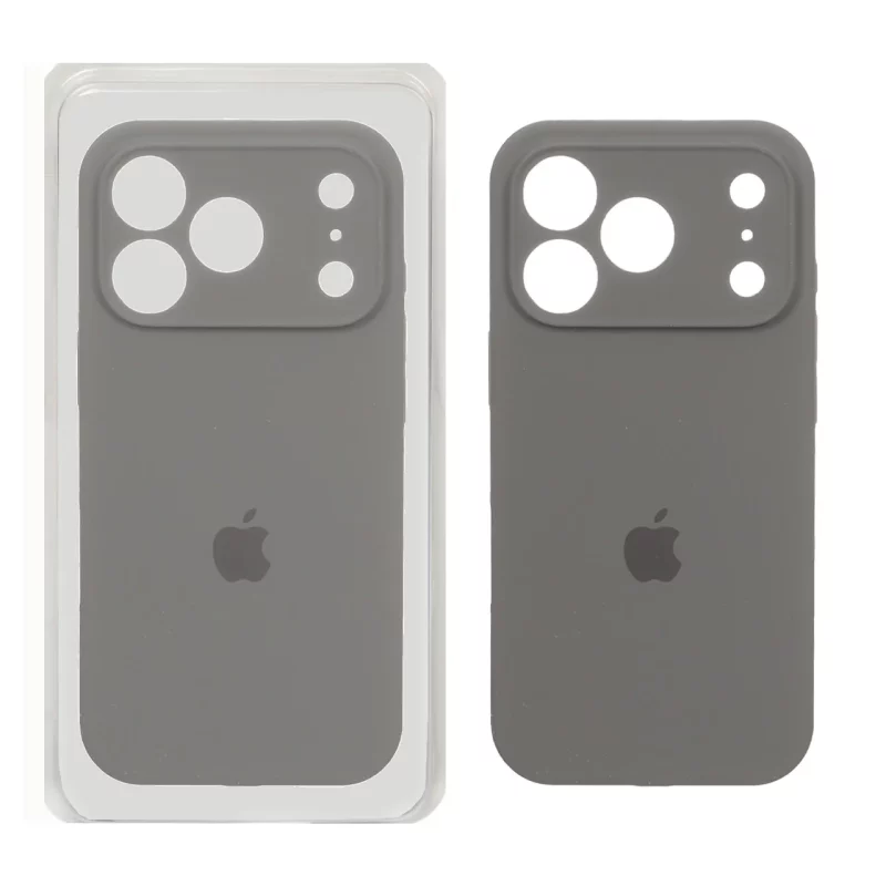 قاب سیلیکونی پاک کنی محافظ لنزدار اورجینال Apple iPhone 17 Pro - خاکستری (پک اصلی) - تصویر 2