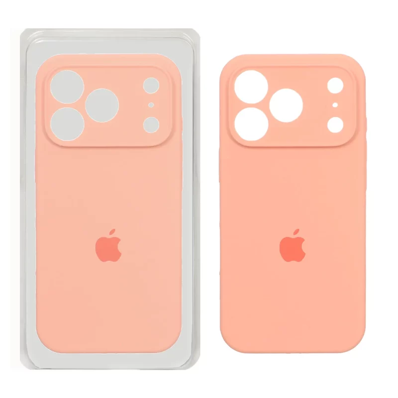 قاب سیلیکونی پاک کنی محافظ لنزدار اورجینال Apple iPhone 17 Pro - نارنجی روشن (پک اصلی) - تصویر 2