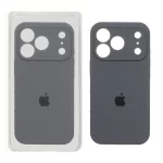 قاب سیلیکونی پاک کنی محافظ لنزدار اورجینال Apple iPhone 17 Pro - ذغالی (پک اصلی)