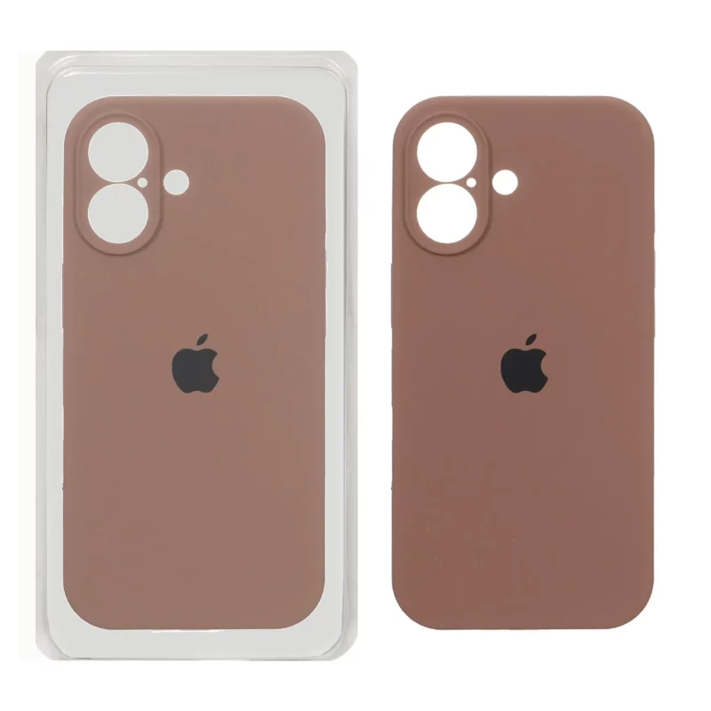 قاب سیلیکونی پاک کنی محافظ لنزدار اورجینال Apple iPhone 17 - قهوه ای (پک اصلی) - تصویر 2