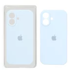 قاب سیلیکونی پاک کنی محافظ لنزدار اورجینال Apple iPhone 17 - آبی آسمانی (پک اصلی)