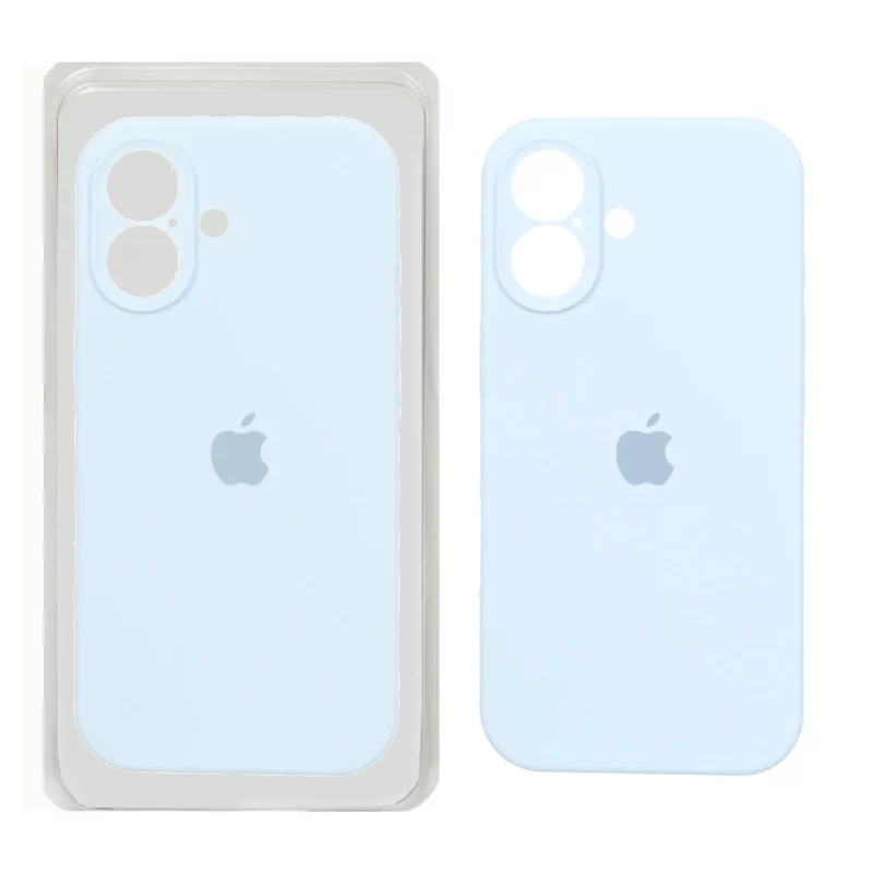 قاب سیلیکونی پاک کنی محافظ لنزدار اورجینال Apple iPhone 17 - آبی آسمانی (پک اصلی) - تصویر 2