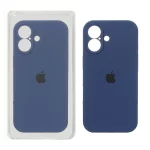 قاب سیلیکونی پاک کنی محافظ لنزدار اورجینال Apple iPhone 17 - سرمه ای (پک اصلی)