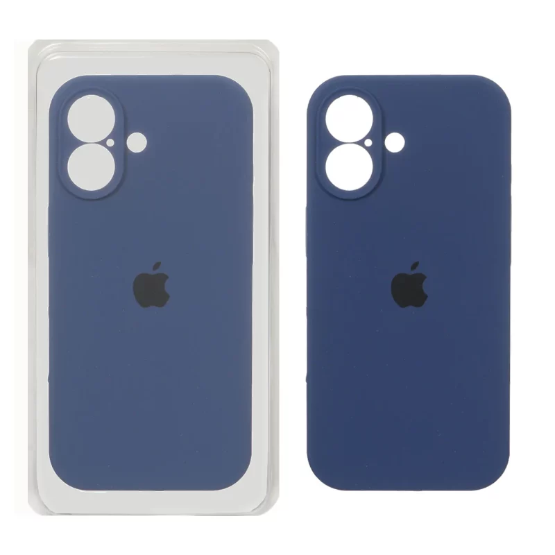 قاب سیلیکونی پاک کنی محافظ لنزدار اورجینال Apple iPhone 17 - سرمه ای (پک اصلی) - تصویر 2