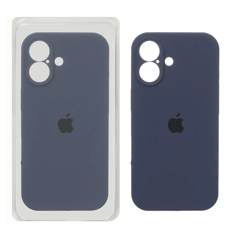 قاب سیلیکونی پاک کنی محافظ لنزدار اورجینال Apple iPhone 17 - سرمه ای تیره (پک اصلی) - تصویر 2