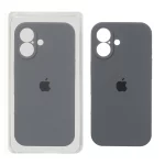 قاب سیلیکونی پاک کنی محافظ لنزدار اورجینال Apple iPhone 17 - ذغالی (پک اصلی)