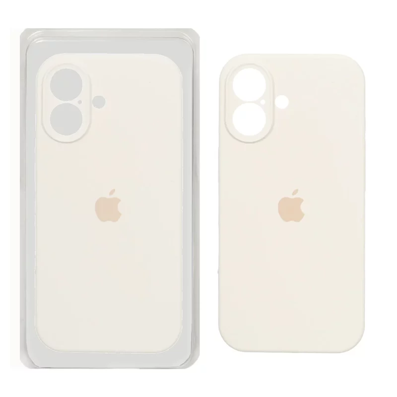 قاب سیلیکونی پاک کنی محافظ لنزدار اورجینال Apple iPhone 17 - کرم (پک اصلی) - تصویر 2