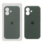 قاب سیلیکونی پاک کنی محافظ لنزدار اورجینال Apple iPhone 17 - سبز تیره (پک اصلی)