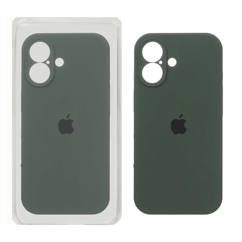 قاب سیلیکونی پاک کنی محافظ لنزدار اورجینال Apple iPhone 17 - سبز تیره (پک اصلی) - تصویر 2