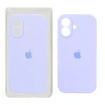 قاب سیلیکونی پاک کنی محافظ لنزدار اورجینال Apple iPhone 17 - بنفش روشن (پک اصلی)