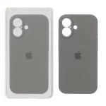 قاب سیلیکونی پاک کنی محافظ لنزدار اورجینال Apple iPhone 17 - خاکستری (پک اصلی)