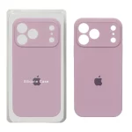 قاب سیلیکونی پاک کنی محافظ لنزدار اورجینال Apple iPhone 17 Pro Max - بنفش کدر (پک اصلی)
