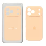 قاب سیلیکونی پاک کنی محافظ لنزدار اورجینال Apple iPhone 17 Pro Max - گلبهی (پک اصلی)
