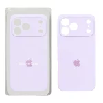 قاب سیلیکونی پاک کنی محافظ لنزدار اورجینال Apple iPhone 17 Pro Max - یاسی روشن (پک اصلی)