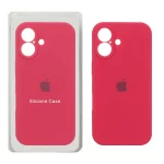 قاب سیلیکونی پاک کنی محافظ لنزدار اورجینال Apple iPhone 17 - آلبالویی (پک اصلی)