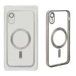 قاب اورجینال الکترواستاتیک Magsafe لنز گلس دار Apple iPhone XR - نقره ای (پک دار)