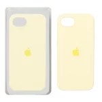 قاب سیلیکونی پاک کنی اورجینال Apple iPhone 16e - لیمویی (پک اصلی)