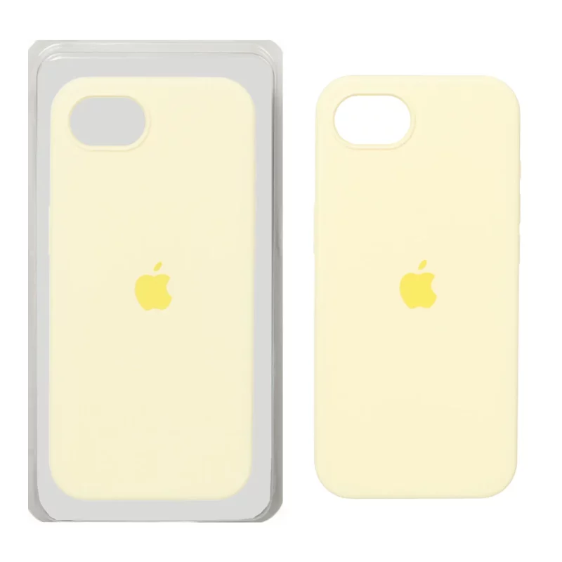 قاب سیلیکونی پاک کنی اورجینال Apple iPhone 16e - لیمویی (پک اصلی) - تصویر 2