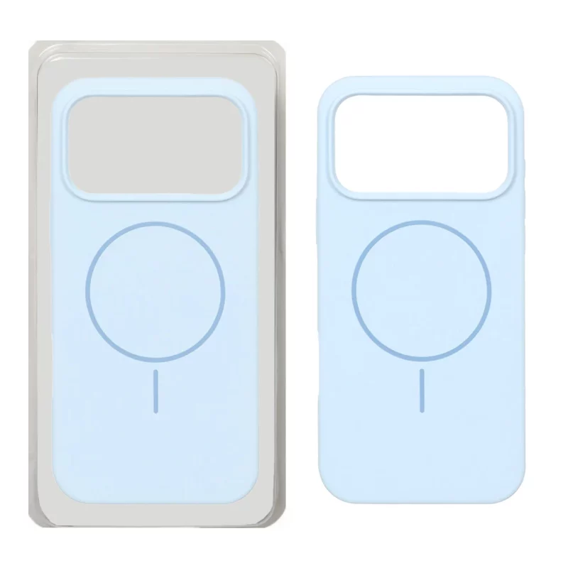 قاب سیلیکونی پاک کنی Magsafe مدل Apple iPhone 17 Pro Max - آبی آسمانی (پک دار) - تصویر 2