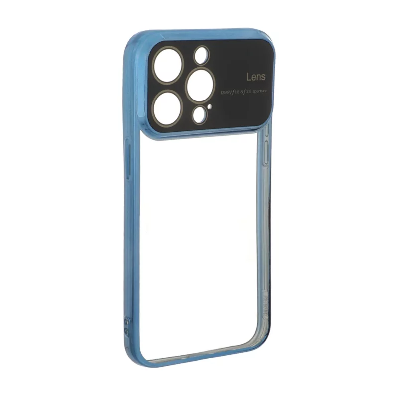 قاب دور رنگی محافظ لنز شیشه ای Apple iPhone 15 Pro Max - آبی - تصویر 2