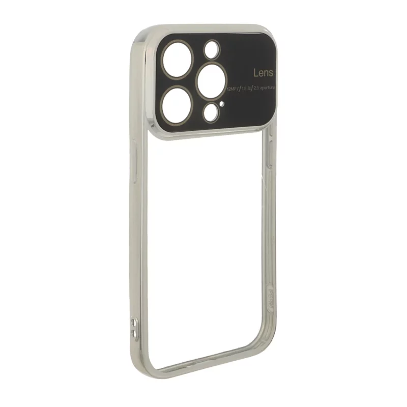 قاب دور رنگی محافظ لنز شیشه ای Apple iPhone 15 Pro - نقره ای - تصویر 2