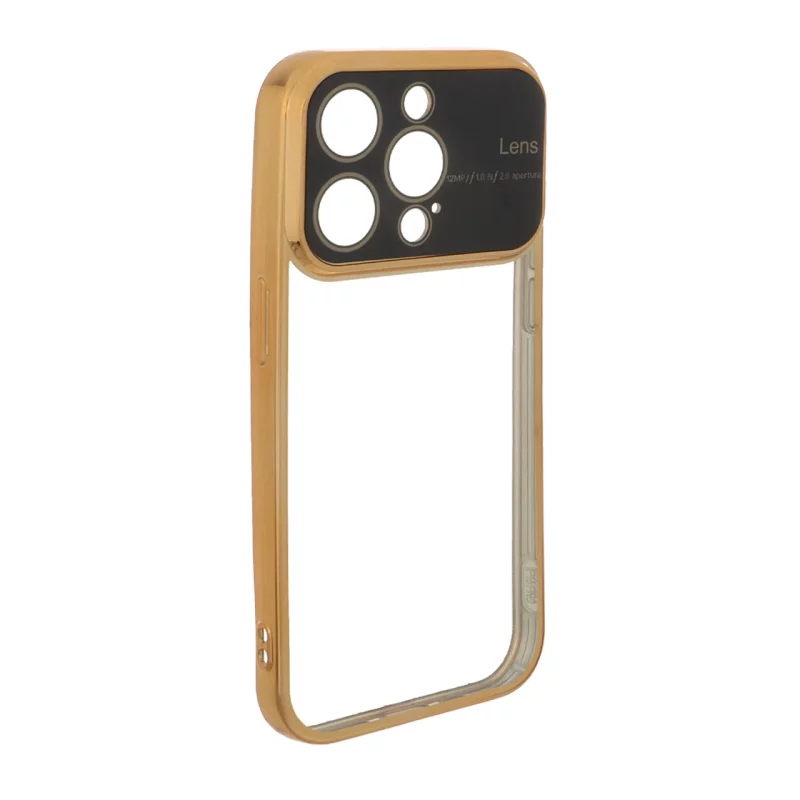 قاب دور رنگی محافظ لنز شیشه ای Apple iPhone 15 Pro - طلایی - تصویر 2