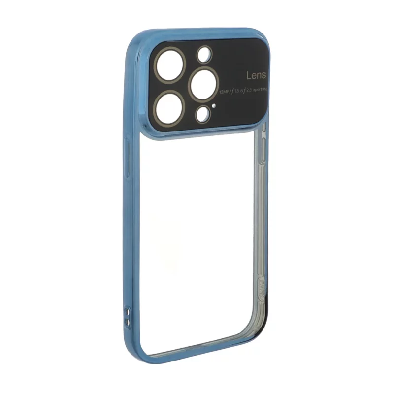 قاب دور رنگی محافظ لنز شیشه ای Apple iPhone 14 Pro - آبی - تصویر 2