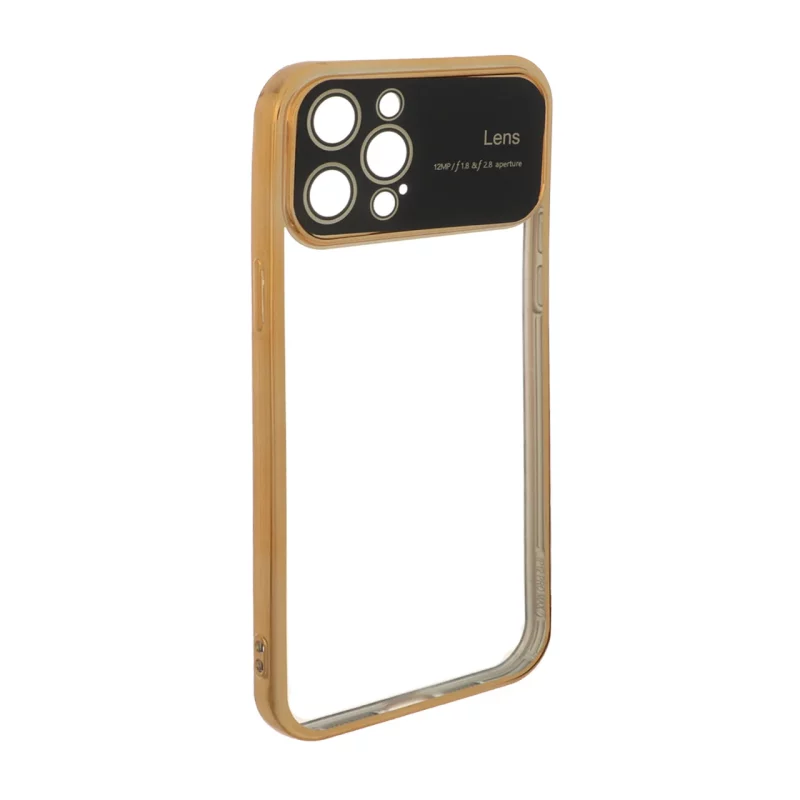 قاب دور رنگی محافظ لنز شیشه ای Apple iPhone 12 Pro Max - طلایی - تصویر 2
