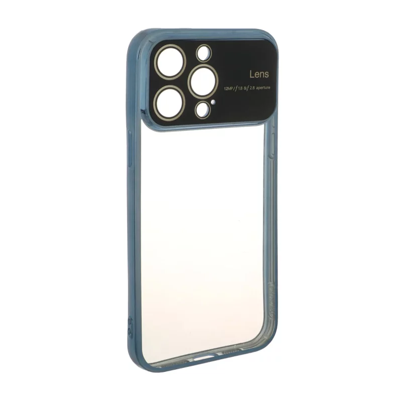 قاب دور رنگی محافظ لنز شیشه ای Apple iPhone 14 Pro Max - آبی - تصویر 2