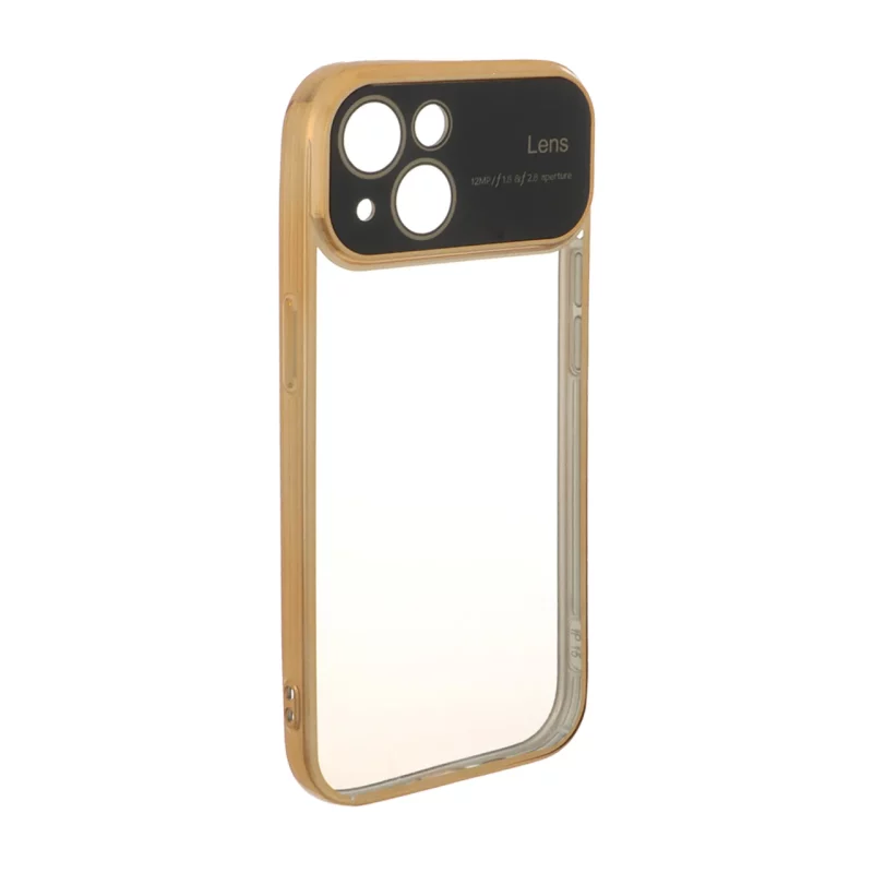 قاب دور رنگی محافظ لنز شیشه ای Apple iPhone 15 - طلایی - تصویر 2