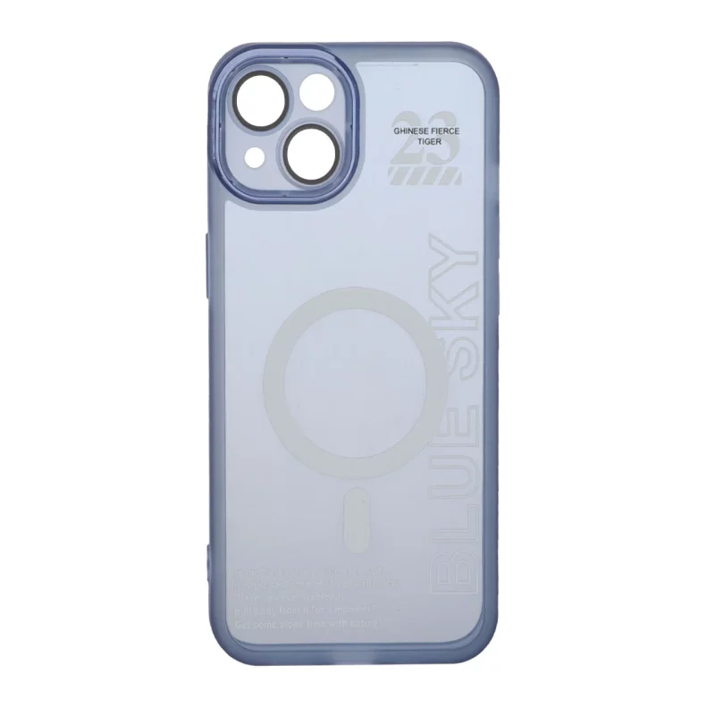 قاب Diamond Space طرح مگ سیف لنز گلس دار Apple iPhone 13 / iPhone 14 - آبی - MPS - تصویر 2