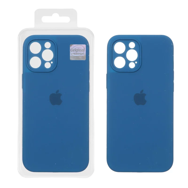 قاب سیلیکونی پاک کنی اورجینال Master Quality مدل Apple iPhone 12 Pro Max - آبی کاربنی (پک دار) - تصویر 2