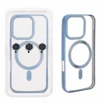 قاب اورجینال الکترواستاتیک MagSafe با ست محافظ لنز رینگی Apple iPhone 16 Pro - آبی (پک دار)