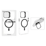 قاب اورجینال Q Series Bracket کریستالی Magsafe لنز استندشو Apple iPhone 16 - مشکی (پک دار)