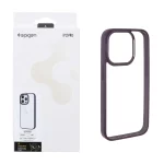 قاب اورجینال Spigen با توری اسپیکر فلزی Apple iPhone 15 Pro - بنفش (پک دار)
