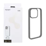 قاب اورجینال Spigen با توری اسپیکر فلزی Apple iPhone 15 Pro - طوسی (پک دار)