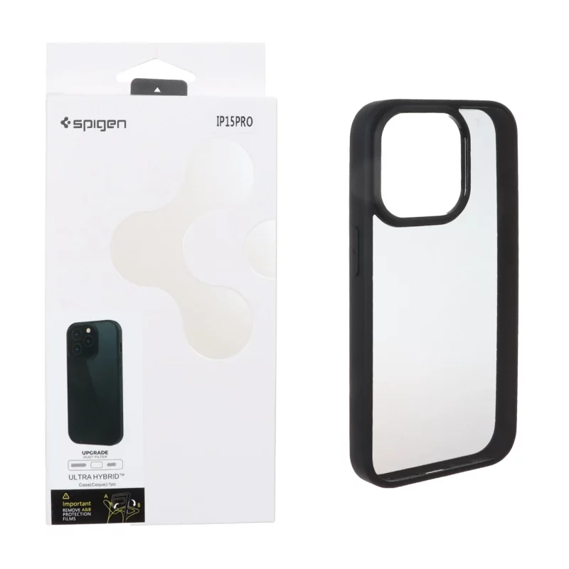 قاب اورجینال Spigen با توری اسپیکر فلزی Apple iPhone 15 Pro - مشکی (پک دار) - تصویر 2