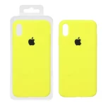 قاب سیلیکونی پاک کنی اورجینال Apple iPhone X Max / iPhone XS Max - زرد کد 1 (پک اصلی)