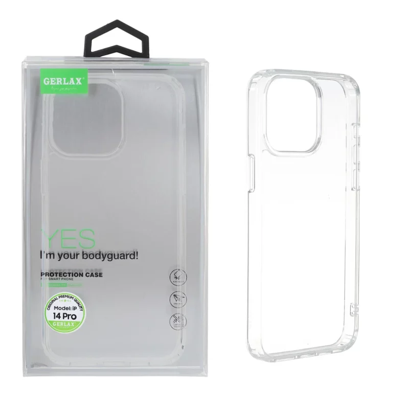 قاب GERLAX پشت سخت شفاف دور ژله ای Apple iPhone 15 Pro Max - شفاف (پک دار) - تصویر 2