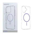 قاب اورجینال Magnetic دور ژله ای MagSafe مدل Apple iPhone 16 - بنفش روشن (پک دار)