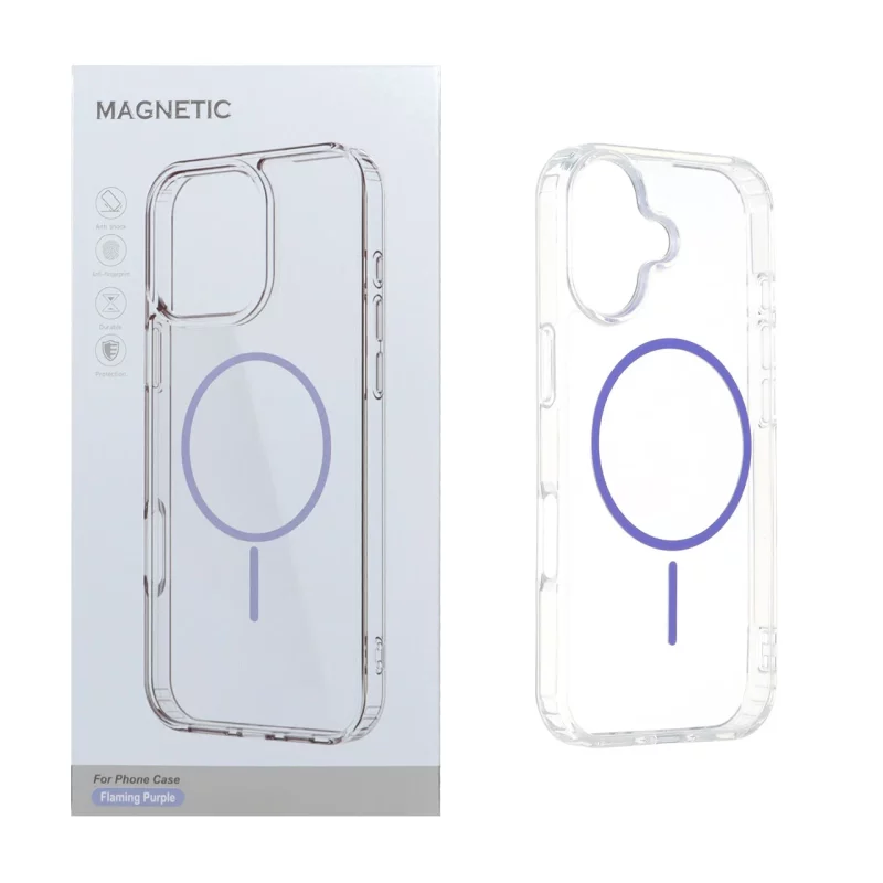 قاب اورجینال Magnetic دور ژله ای MagSafe مدل Apple iPhone 16 - بنفش روشن (پک دار) - تصویر 2
