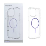 قاب اورجینال Magnetic دور ژله ای MagSafe مدل Apple iPhone 15 Pro Max - بنفش روشن (پک دار)