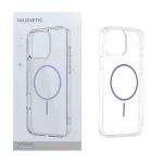 قاب اورجینال Magnetic دور ژله ای MagSafe مدل Apple iPhone 13 Pro Max - بنفش روشن (پک دار)