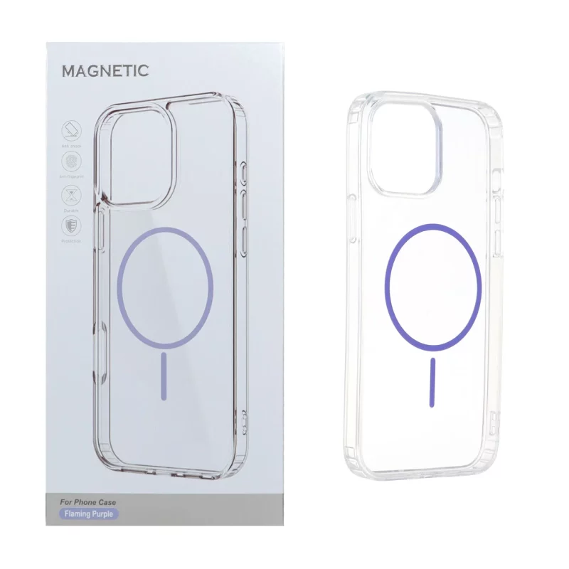 قاب اورجینال Magnetic دور ژله ای MagSafe مدل Apple iPhone 13 Pro Max - بنفش روشن (پک دار) - تصویر 2